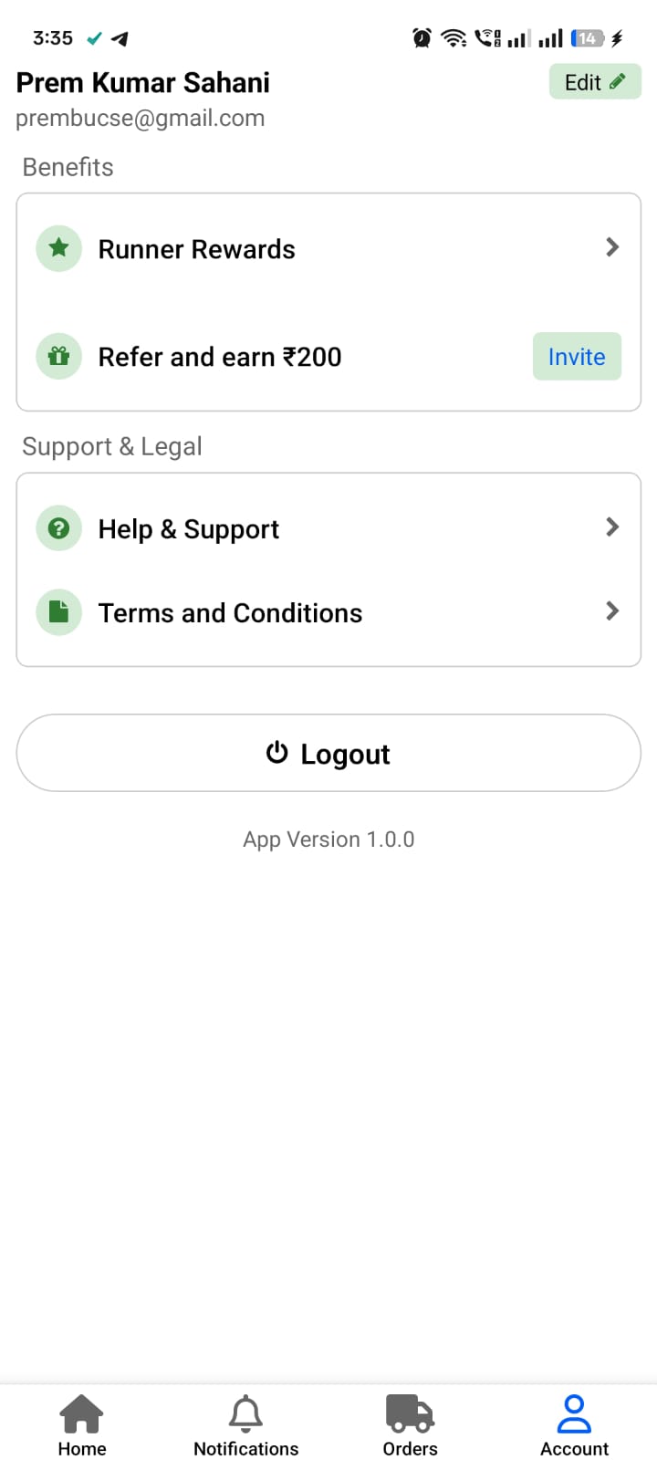 Runner App Screenshot 2